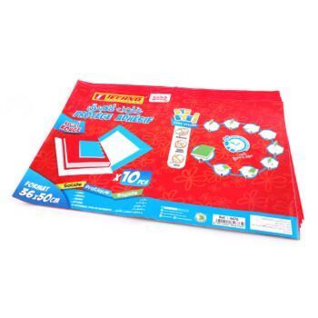 PROTEGE LIVRE ADHESIF 36X50CM ROUGE PAQUET=10P "TECHNO" REF: 4676