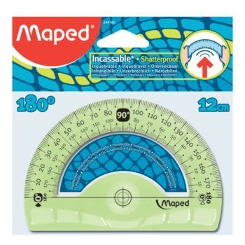 RAPPORTEUR 180°-12 cm FLEX SOUS BLISTER VERT "MAPED" REF: 244180