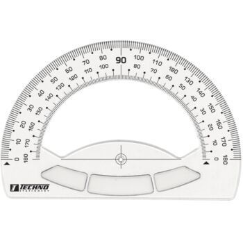 RAPPORTEUR ECOLIER 180° TRANSPARENT "TECHNO" REF: 9505