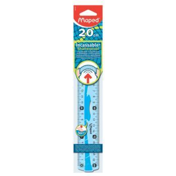 REGLE DOUBLE DECIMETRE 20 cm FLEX SOUS BLISTER BLEU "MAPED" REF: 244120