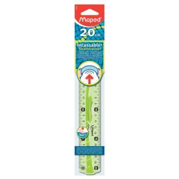 REGLE DOUBLE DECIMETRE 20 cm FLEX SOUS BLISTER VERT "MAPED" REF: 244120
