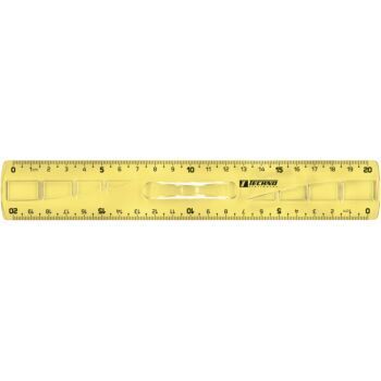 REGLE ECOLIER 20cm JAUNE "TECHNO" REF: 9502