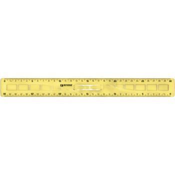 REGLE ECOLIER 30cm JAUNE "TECHNO" REF: 9503