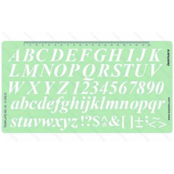 REGLE POCHOIR MOTIF ITALIQUE 164 mm x 255 mm "ISOMARS" REF: IS-5