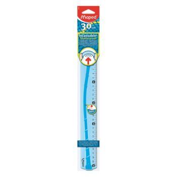 REGLE SOUPLE 30cm FLEX SOUS BLISTER BLEU "MAPED" REF: 244030