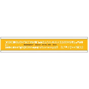 REGLE TRACE LETTRE 6mm "ISOMARS" REF: 600
