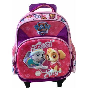 SAC A DOS 14" A ROULETTES PAW PATROLE VIOLET "TECHNO" REF: 4985