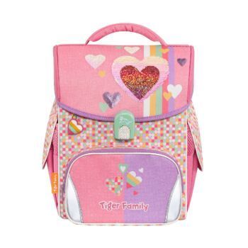 SAC A DOS ERGONOMIQUE JOLLY PRO SWEET LOVE (PINK) (SEQUINS) "TIGER FAMILY" REF: IE12-F2_01