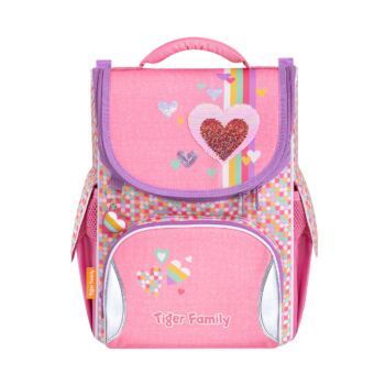 SAC A DOS ERGONOMIQUE NATURE QUEST PINK AMOUR (SEQUINS) "TIGER FAMILY" REF: IE11-F2_03