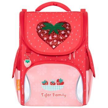 SAC A DOS ERGONOMIQUE NATURE QUEST SWEET STRAWBERRY (Sequins) "TIGER FAMILY" REF: IG11-F2