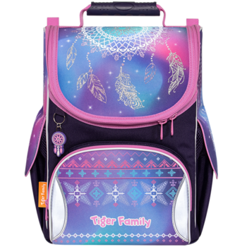 SAC A DOS ERGONOMIQUE NATURE QUEST GLITTERY FEATHERS "TIGER FAMILY" REF: 2211-F