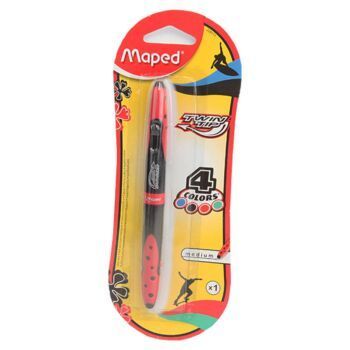 STYLO A BILLE FREEWRITER 4COULEURS X1 SOUS BLISTER TWIN TIP "MAPED" REF: 229111