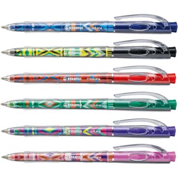 STYLO A BILLE RETRACTABLE TROPIKANA FESTIVAL SPIRIT "STABILO" REF: 338/12-6