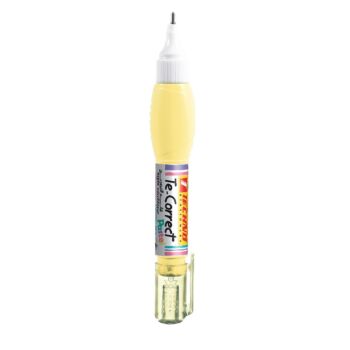 STYLO CORRECTEUR TÊTE EN METAL 07 ml CORPS JAUNE PASTEL "TECHNO" REF: 4650