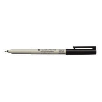 STYLO DE CALLIGRAPHIE PIGMENTAIRE NOIR POINTE COUDEE 1.0mm "SAKURA" REF: XCMKN1049