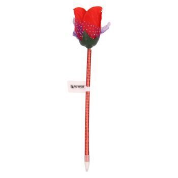 STYLO FANTAISIE FLEUR ROUGE "TECHNO" REF: 5352