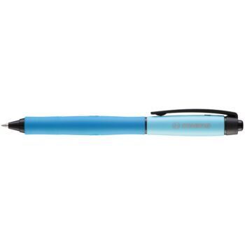 STYLO GEL RETRACTABLE PALETTE NOIR CORPS BLEU CIEL "STABILO" REF:268/1-46-1