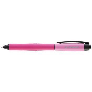 STYLO GEL RETRACTABLE PALETTE NOIR CORPS ROSE "STABILO" REF:268/1-46-3