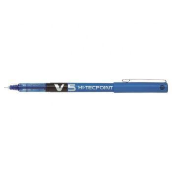STYLO ROLLER A ENCRE LIQUIDE V5 HI-TECPOINT 0.5mm BLEU "PILOT" REF: BX-V5-L