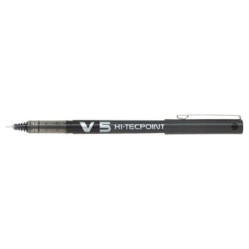 STYLO ROLLER A ENCRE LIQUIDE V5 HI-TECPOINT 0.5mm NOIR "PILOT" REF: BX-V5-B