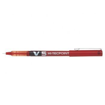 STYLO ROLLER A ENCRE LIQUIDE V5 HI-TECPOINT ROUGE 0.5mm "PILOT" REF: BX-V5-R