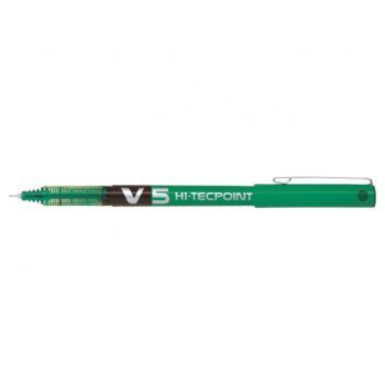 STYLO ROLLER A ENCRE LIQUIDE V5 HI-TECPOINT VERT 0.5mm "PILOT" REF: BX-V5-G