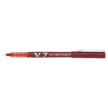 STYLO ROLLER A ENCRE LIQUIDE V7 HI-TECPOINT ROUGE 0.7mm "PILOT" REF: BX-V7-R