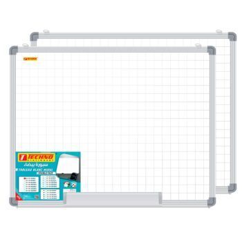 TABLEAU BLANC MURAL QUADRILLE D-FACES BLANC/BLANC 45 x 60 cm "TECHNO" REF: 9821