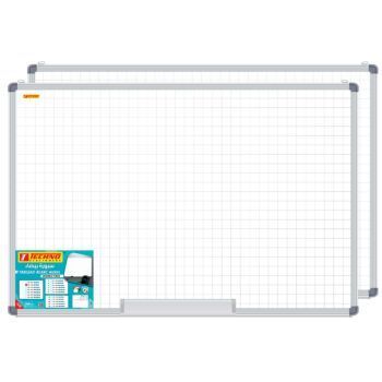 TABLEAU BLANC MURAL QUADRILLE D-FACES BLANC/BLANC 60 x 90 cm "TECHNO" REF: 9822