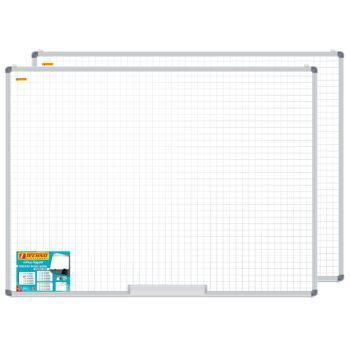 TABLEAU BLANC MURAL QUADRILLE D-FACES BLANC/BLANC 90 x 120cm "TECHNO" REF: 9823