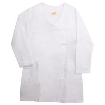 TABLIER POUR FEMME ENSEIGNANTE AVEC MANCHE TAILLE : 48 BLANC "TECHNO" REF: 9739