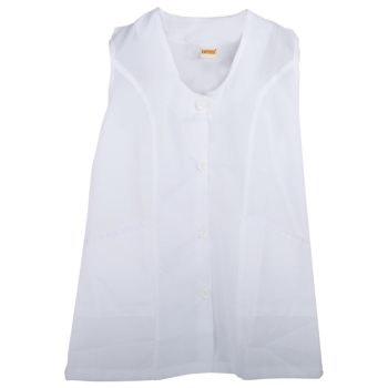 TABLIER SCOLAIRE FILLE 12 ANS BLANC "TECHNO" REF: 9675