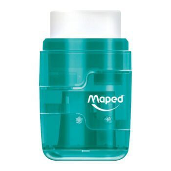 TAILLE-CRAYONS GOMME CONNECT TRANSLU 2 TROUS VERT "MAPED" REF: 049211