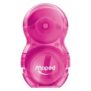 TAILLE-CRAYONS GOMME LOOPY TRANSLU 1 TROU ROSE "MAPED" REF: 049111