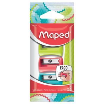 TAILLE-CRAYONS VIVO 01 TROU SOUS BLISTER DE 03 PIECES "MAPED" REF: 006303
