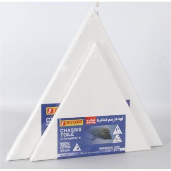 TOILE SUR CHASSIS TRIANGULAIR 280g EN COTON 40cm "TECHNO" REF: 4739