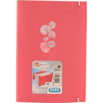 TRIEUR DOCUMENT PASTEL A5 08 COMPARTIMENTS EXTENSIBLE POLYPROPILINE OPAQUE ROSE BLUSH "ELBA" REF: 400091661