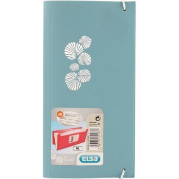 TRIEUR DOCUMENT PASTEL DL 08 COMPARTIMENTS EXTENSIBLE POLYPROPILINE OPAQUE BLEU GRIS "ELBA" REF: 400091660