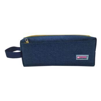 TROUSSE ECOLIER AVEC 2 COMPARTIMENTS BLEU MARINE "TECHNO" REF: 6505