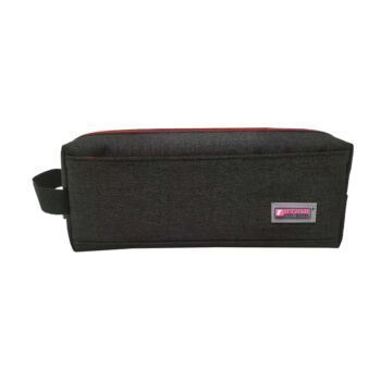 TROUSSE ECOLIER AVEC 2 COMPARTIMENTS GRIS SOURIS "TECHNO" REF: 6505
