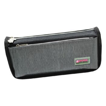 TROUSSE ECOLIER AVEC 2 COMPARTIMENTS GRIS SOURIS "TECHNO" REF: 6509