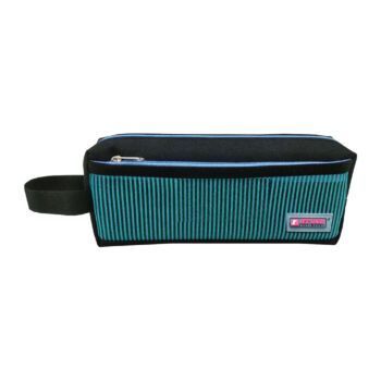 TROUSSE ECOLIER AVEC 2 COMPARTIMENTS NOIR ET BLEU "TECHNO" REF: 6506