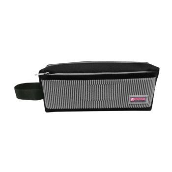 TROUSSE ECOLIER AVEC 2 COMPARTIMENTS NOIR ET GRIS "TECHNO" REF: 6506