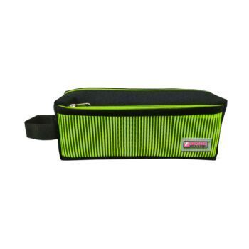 TROUSSE ECOLIER AVEC 2 COMPARTIMENTS NOIR ET VERT "TECHNO" REF: 6506