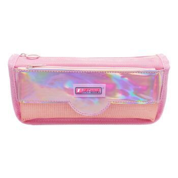 TROUSSE ECOLIER AVEC 2 COMPARTIMENTS ROSE "TECHNO" REF: 6510