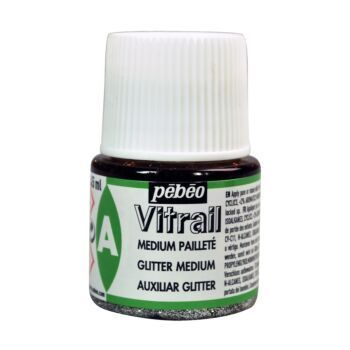 VITRAIL AUXILIAIRE MEDIUM PAILLETTE FLACON 45ml "PEBEO" REF: 51001