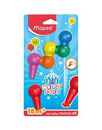 BABY CRAYONS DE 06 COLOR'PEPS SOUS BLISTER "MAPED" REF: 863106