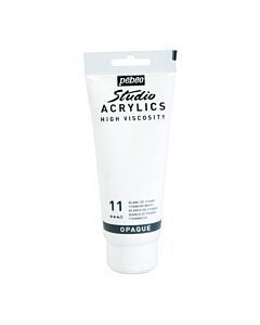 ACRYLIC STUDIO TUBE DE 100mlBLANC TITANE "PEBEO" REF: 831011