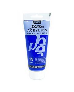 ACRYLIC STUDIO TUBE DE 100ml BLEU OUTREMER FONCE "PEBEO" REF: 831015