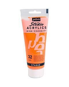 ACRYLIC STUDIO TUBE DE 100ml ORANGE CADMIUM IMITATION "PEBEO" REF: 831032